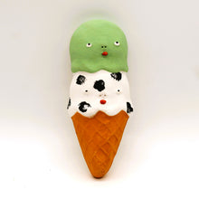 Load image into Gallery viewer, DOUBLE SCOOP PISTACHIO AND COOKIES + CREAM ICE CREAM WALL ART #2