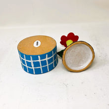 Load image into Gallery viewer, FLOWER FACE JAR-RED AND TURQUIOSE #3