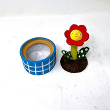 Load image into Gallery viewer, FLOWER FACE JAR-RED AND TURQUIOSE #4