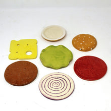 Load image into Gallery viewer, SURPRISED BURGER COASTERS: 4 IN STOCK