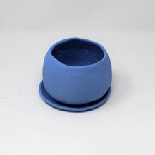 Load image into Gallery viewer, SKYBLUE SAD BOI 4.5 INCH CRYING PLANTER WITH PLATE #3