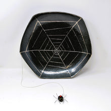 Load image into Gallery viewer, LARGE WALL HANGING SPIDER WEB AND SPIDER PLATTER (shipping included in price)