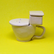 Load image into Gallery viewer, TOILET MUG WITH SILVER LUSTER HANDLE AND POUR OVER TANK AND TINY POOP: #3