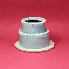 Load image into Gallery viewer, TWO TIER BLUE CAKE VASE #1
