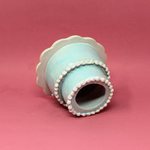 Load image into Gallery viewer, TWO TIER BLUE CAKE VASE #1