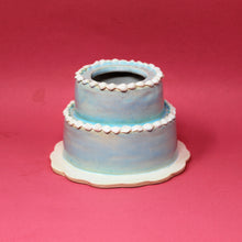 Load image into Gallery viewer, TWO TIER BLUE CAKE VASE #2