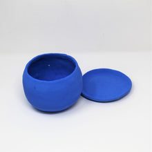 Load image into Gallery viewer, BLUE SAD BOI 5.5 INCH CRYING PLANTER WITH PLATE #3