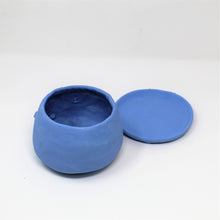 Load image into Gallery viewer, SKY BLUE SAD BOI 4.5 INCH CRYING PLANTER WITH PLATE #8