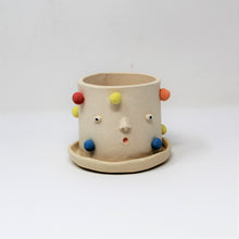 Load image into Gallery viewer, MULTICOLOR 4 INCH PLANTER WITH PLATE #2