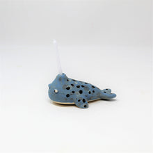 Load image into Gallery viewer, 4 INCH NARWHAL BIRTHDAY CANDLE HOLDER #3