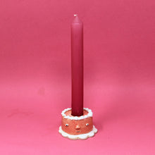 Load image into Gallery viewer, ONE TIER PINK CAKE TAPER CANDLE HOLDER #2