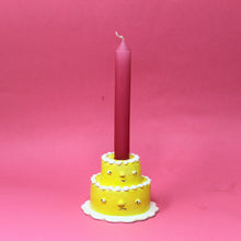 Load image into Gallery viewer, TWO TIER YELLOW CAKE TAPER CANDLE HOLDER #2