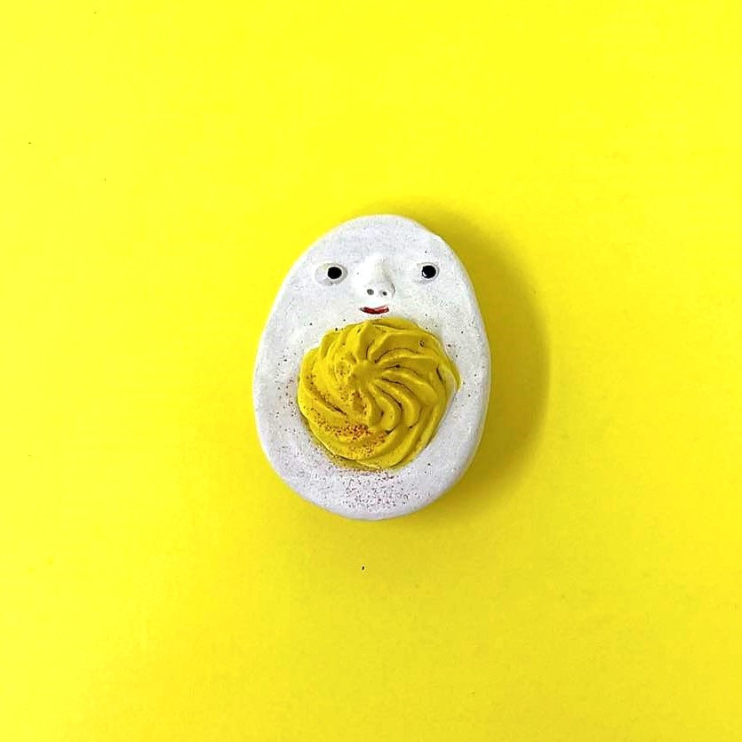 DEVILED EGG WALL PIECE SCULPTURE #4 (shipping included in price)