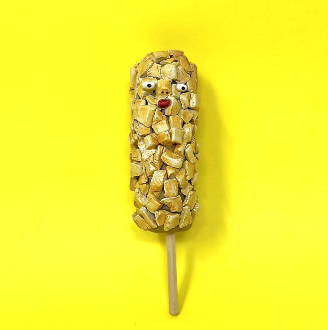 KOREAN CORN DOG SCULPTURE WALL PIECE #1