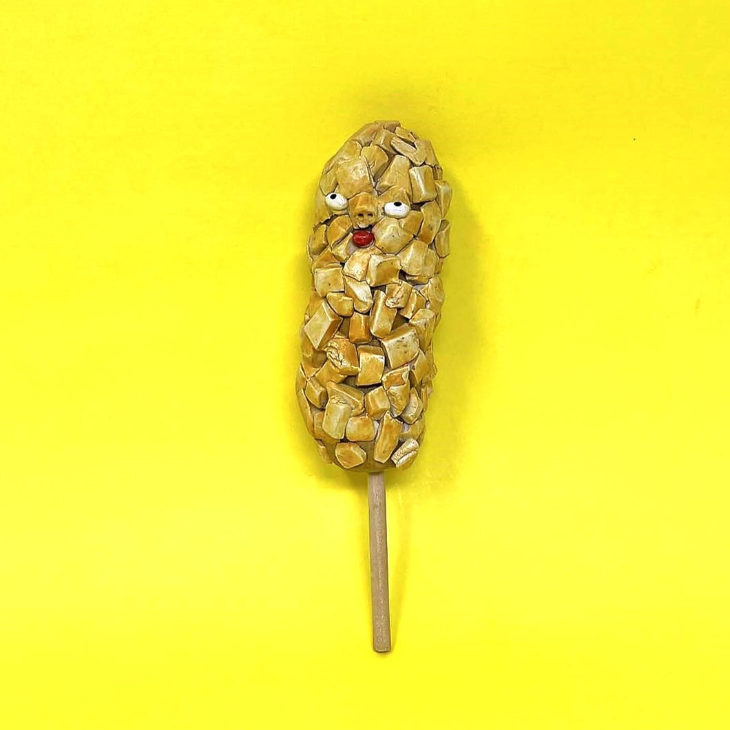 KOREAN CORN DOG SCULPTURE WALL PIECE #4