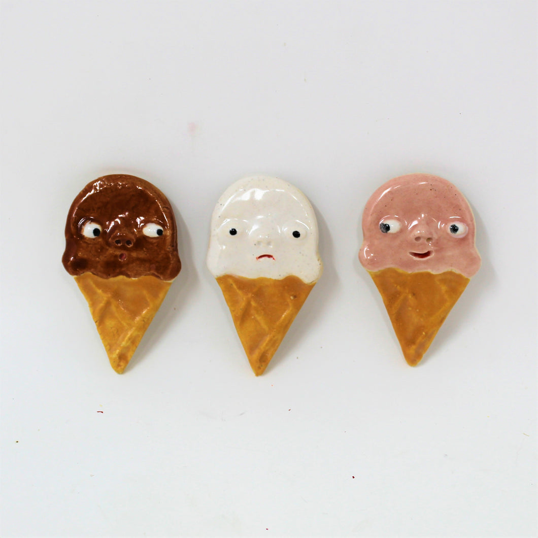 NEOPOLITAN ICE CREAM MAGNET SET (shipping included in price)