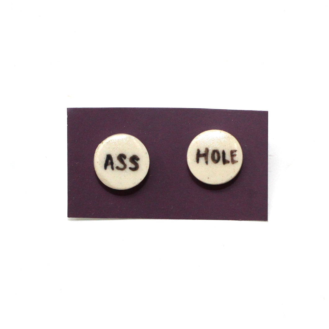 ASS HOLE STUD EARRINGS (Shipping included in price)-3 available