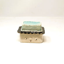 Load image into Gallery viewer, BLUE SHEET CAKE MATCH STRIKER JAR WITH SILVER LUSTER #2
