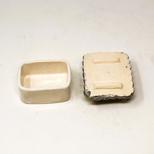 Load image into Gallery viewer, BLUE SHEET CAKE MATCH STRIKER JAR WITH SILVER LUSTER #2
