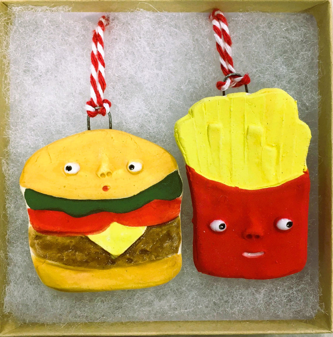 ORNAMENT: BURGER AND FRIES SET $55 (shipping included in price)