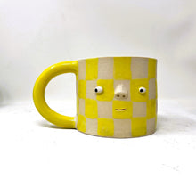 Load image into Gallery viewer, YELLOW CHECKER MUG
