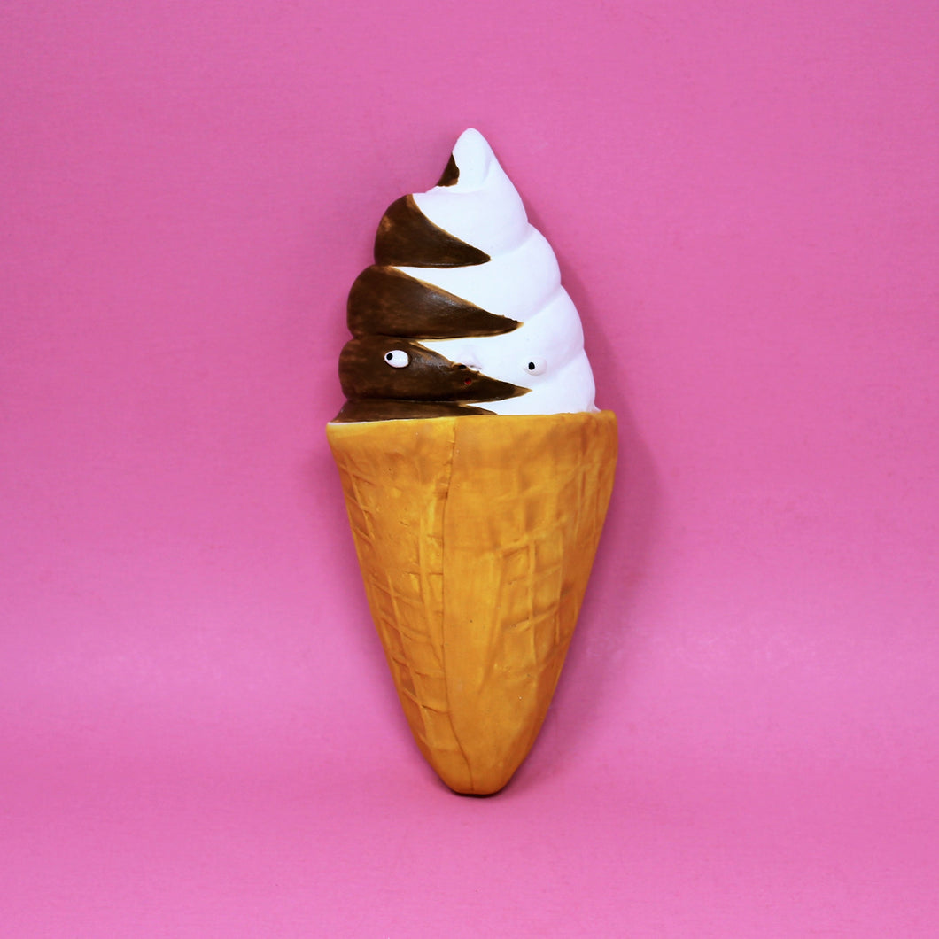 CHOCOLATE AND VANILLA SOFT SERVE WALL ART #2