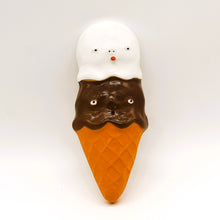 Load image into Gallery viewer, DOUBLE SCOOP VANILLA AND CHOCOLATE ICE CREAM WALL ART
