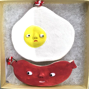 ORNAMENT: EGG AND SAUSAGE SET $45 (shipping included in price)