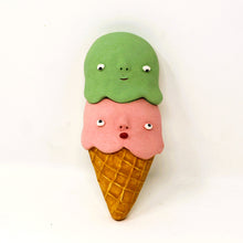 Load image into Gallery viewer, DOUBLE SCOOP STRAWBERRY AND PISTACHIO ICE CREAM WALL ART #2

