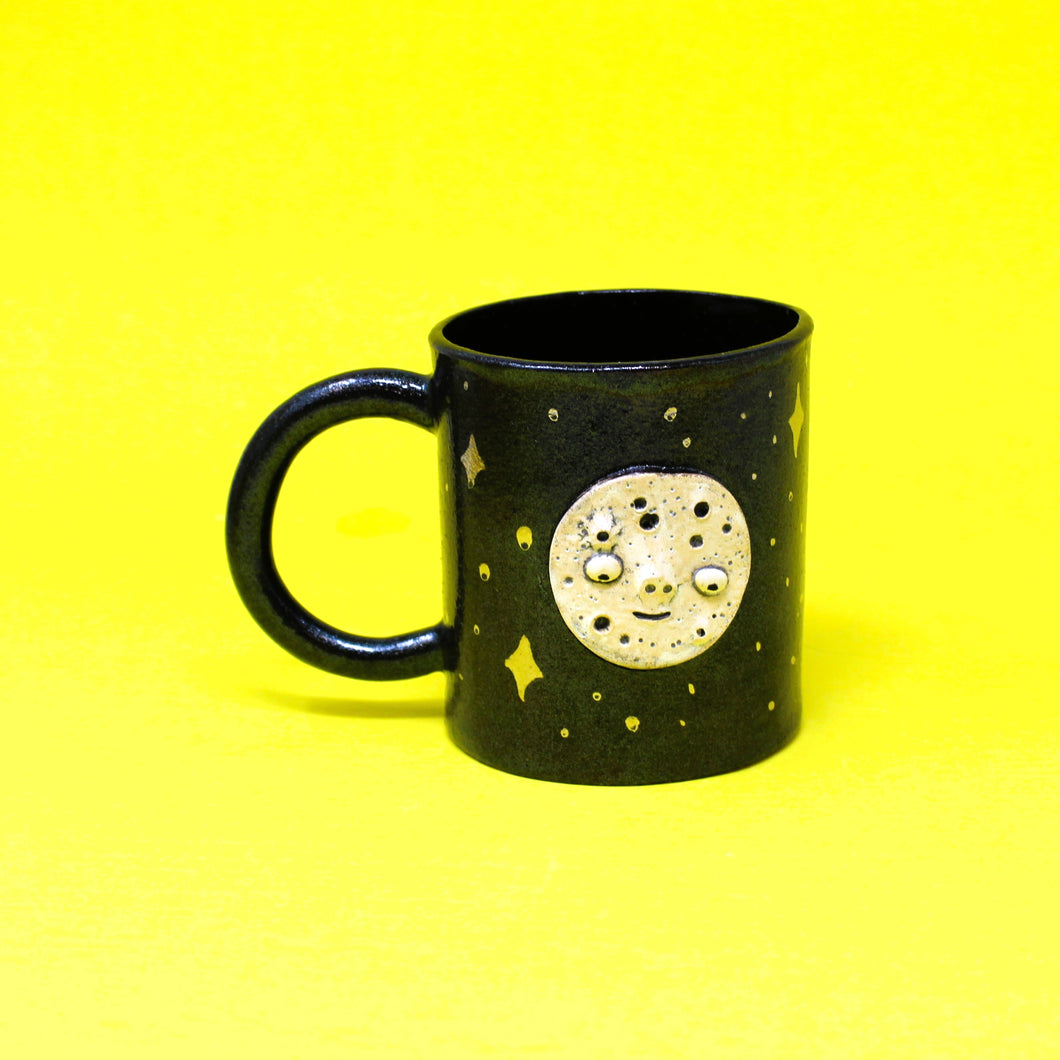 12 OZ. SILVER LUSTER MOON AND STAR MUG #1