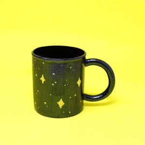 12 OZ. SILVER LUSTER MOON AND STAR MUG #1