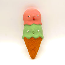 Load image into Gallery viewer, DOUBLE SCOOP STRAWBERRY AND PISTACHIO ICE CREAM WALL ART #1
