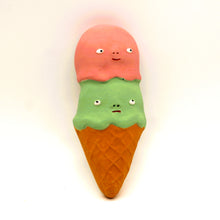 Load image into Gallery viewer, DOUBLE SCOOP STRAWBERRY AND PISTACHIO ICE CREAM WALL ART #2

