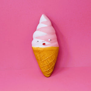 STRAWBERRY AND VANILLA SOFT SERVE WALL ART #1