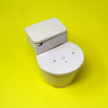 Load image into Gallery viewer, TOILET MUG WITH SILVER LUSTER HANDLE AND POUR OVER TANK AND TINY POOP: #2
