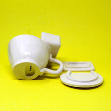Load image into Gallery viewer, TOILET MUG WITH SILVER LUSTER HANDLE AND POUR OVER TANK AND TINY POOP: #3
