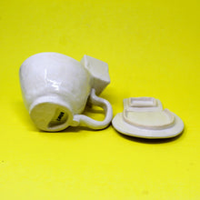 Load image into Gallery viewer, TOILET MUG WITH SILVER LUSTER HANDLE AND SLIGHTLY SMALLER POUR OVER TANK AND TINY POOP: #3

