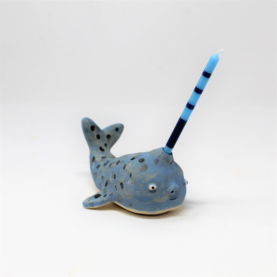 5.5 INCH NARWHAL BIRTHDAY CANDLE HOLDER #2