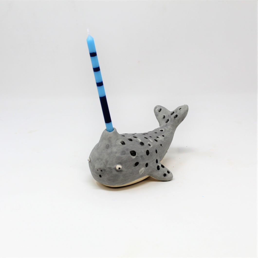 5.5 INCH NARWHAL BIRTHDAY CANDLE HOLDER #4