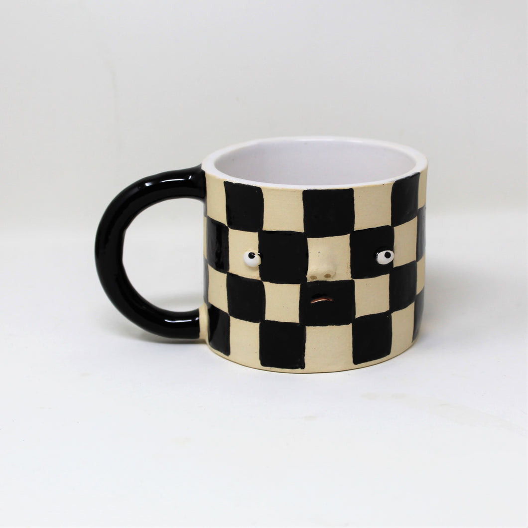 BLACK CHECKER MUG #1