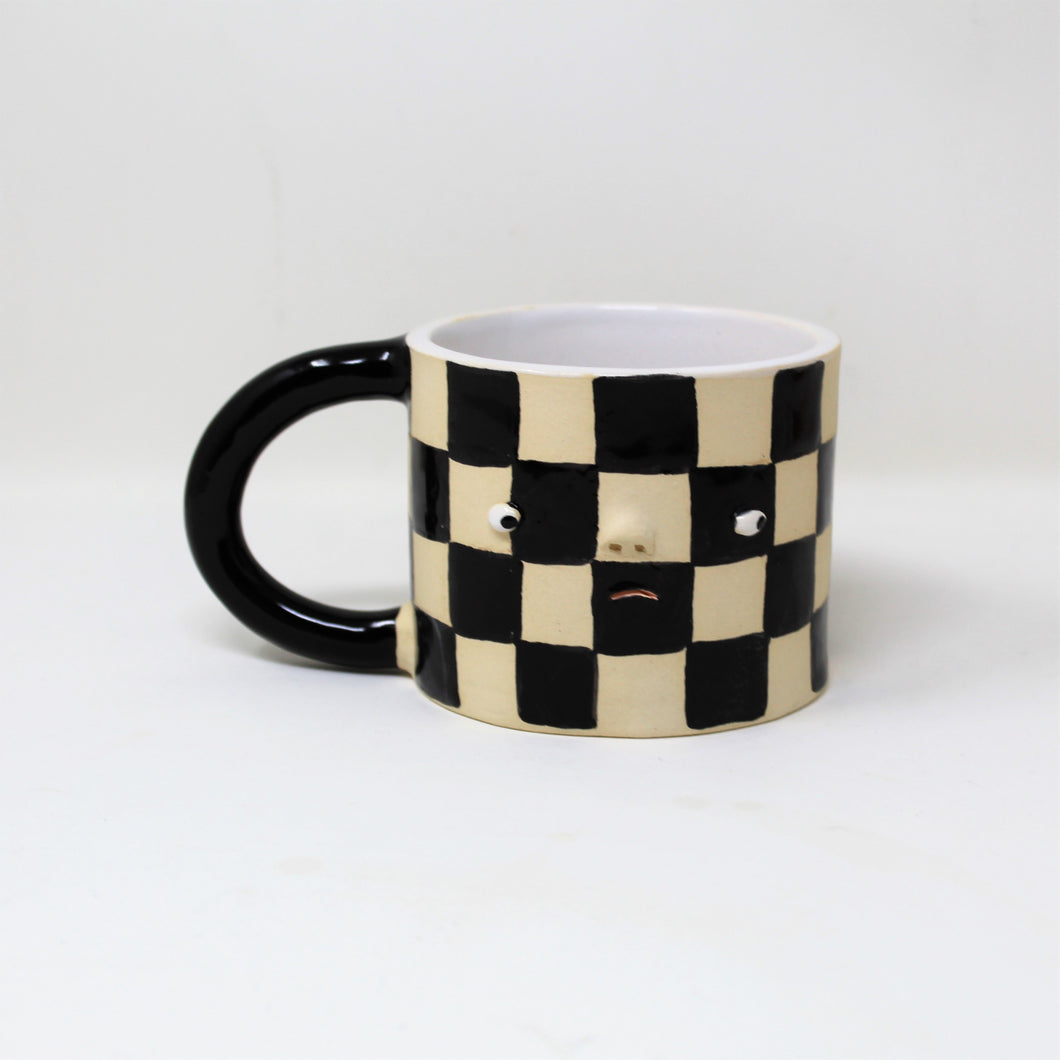 BLACK CHECKER MUG #2