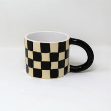 Load image into Gallery viewer, BLACK CHECKER MUG #2
