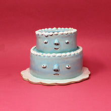 Load image into Gallery viewer, TWO TIER BLUE CAKE VASE #1
