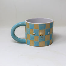 Load image into Gallery viewer, BLUE CHECKER MUG #2
