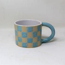 Load image into Gallery viewer, BLUE CHECKER MUG #2
