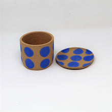 Load image into Gallery viewer, BLUE SPOTTY PLANTER WITH PLATE #1
