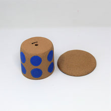 Load image into Gallery viewer, BLUE SPOTTY PLANTER WITH PLATE #1
