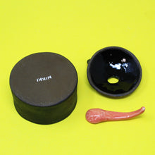 Load image into Gallery viewer, BLACK CAT SPICE JAR AND TONGUE SPOON #1
