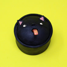 Load image into Gallery viewer, BLACK CAT SPICE JAR AND TONGUE SPOON #2
