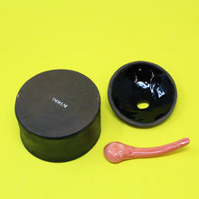 Load image into Gallery viewer, BLACK CAT SPICE JAR AND TONGUE SPOON #2

